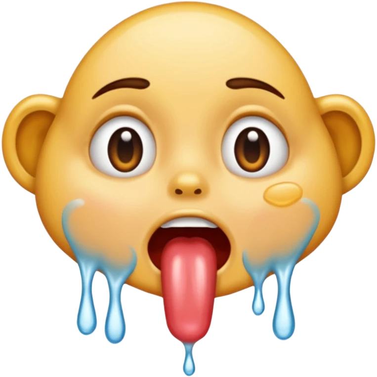 drooling saliva and spit coming out of mouth emoji