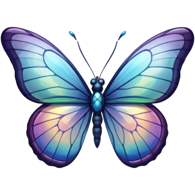 glass butterfly emoji