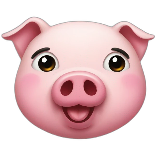 Pig in lipstick emoji