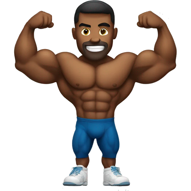 Bodybuilder showing biceps emoji