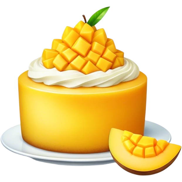 Cute japanese dessert mango emoji