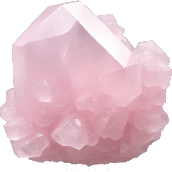 Rose quartz crystal cluster  emoji