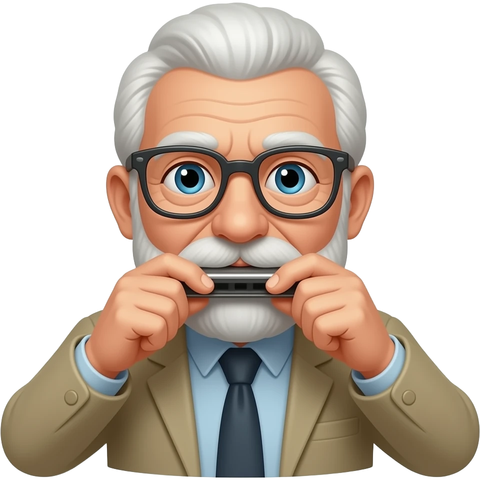 harmonica old man emoji