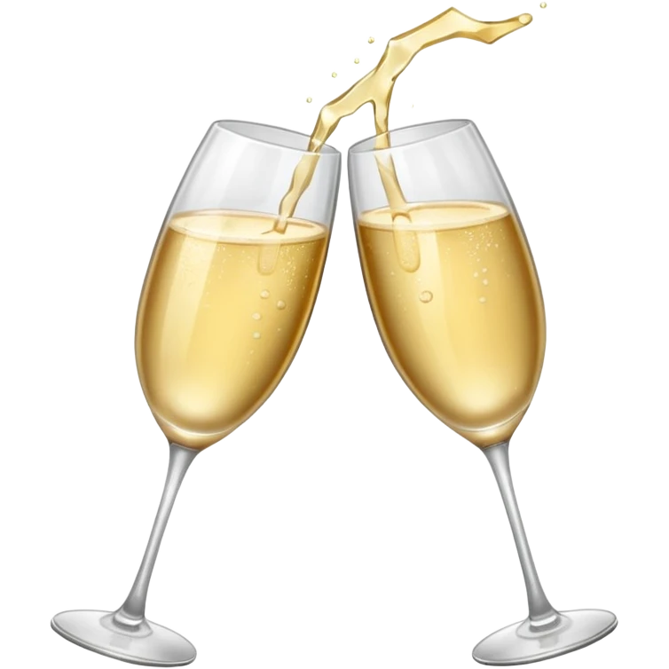 two clinking glasses with sparkles emoji