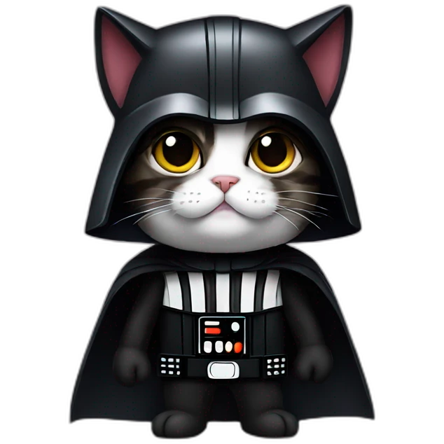 cat in a darth vader costume emoji
