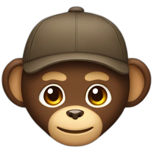 Monkey furry cap emoji