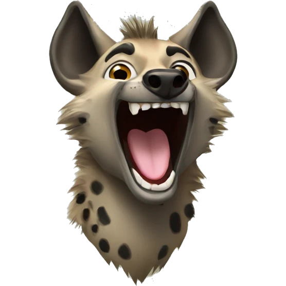 Hyena laugh emoji