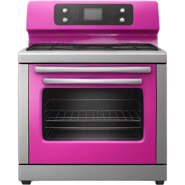 Realistic fuschia oven isolated.  emoji