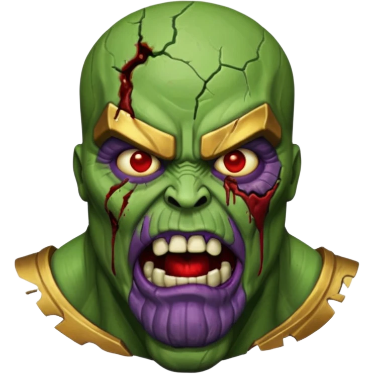 Zombie thannos face  emoji