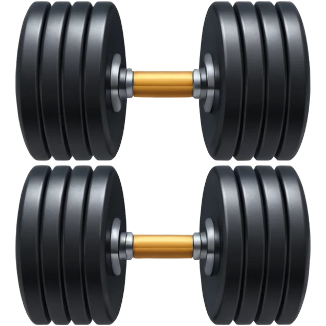 a black dumbbell emoji