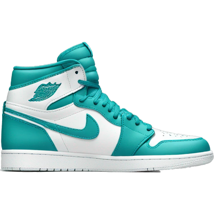 Jordan 1 teal blue and white  emoji