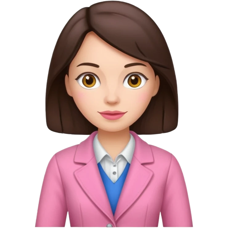 brunette woman with pink dutch clothing emoji