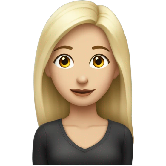 девушка с длинными черными волосами   emoji
