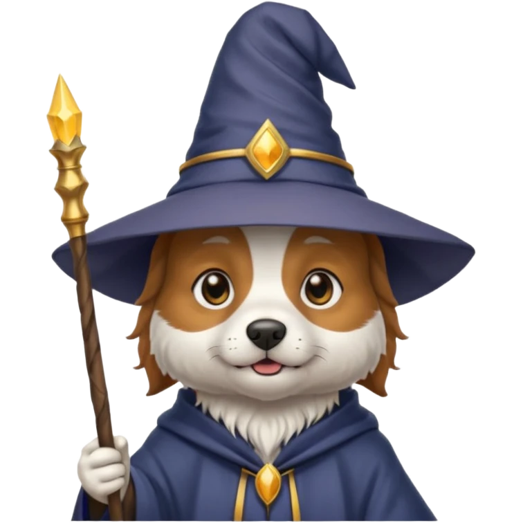 Dog wizard emoji