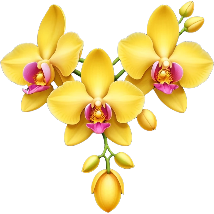 Yellow orchid flower of indian wedding garland emoji