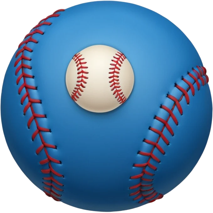 blue baseball ball emoji