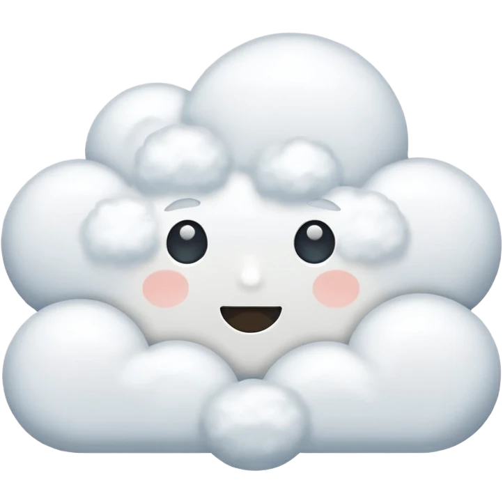 white 2d cloud no face flat emoji