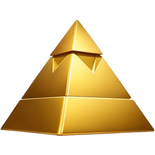 Gold pyramid emoji
