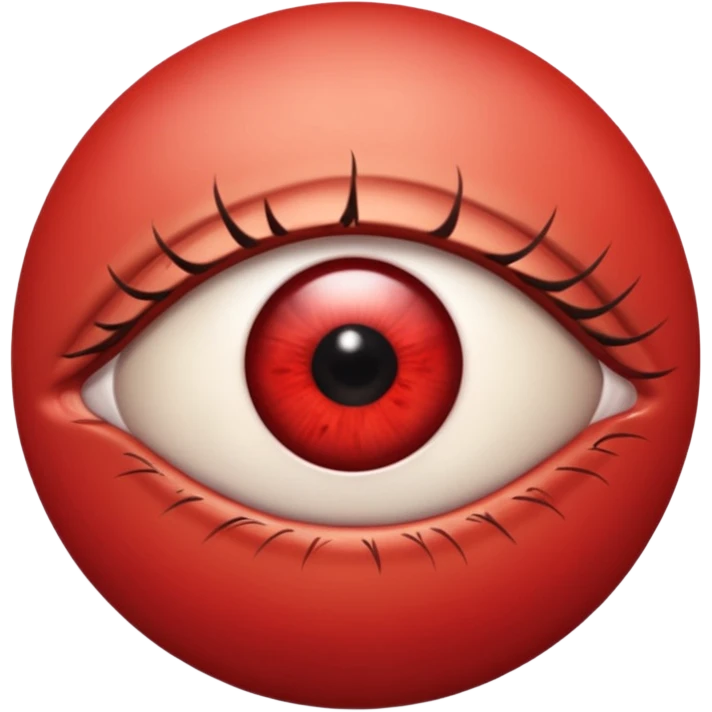 eye ball with red retina jealousy emoji