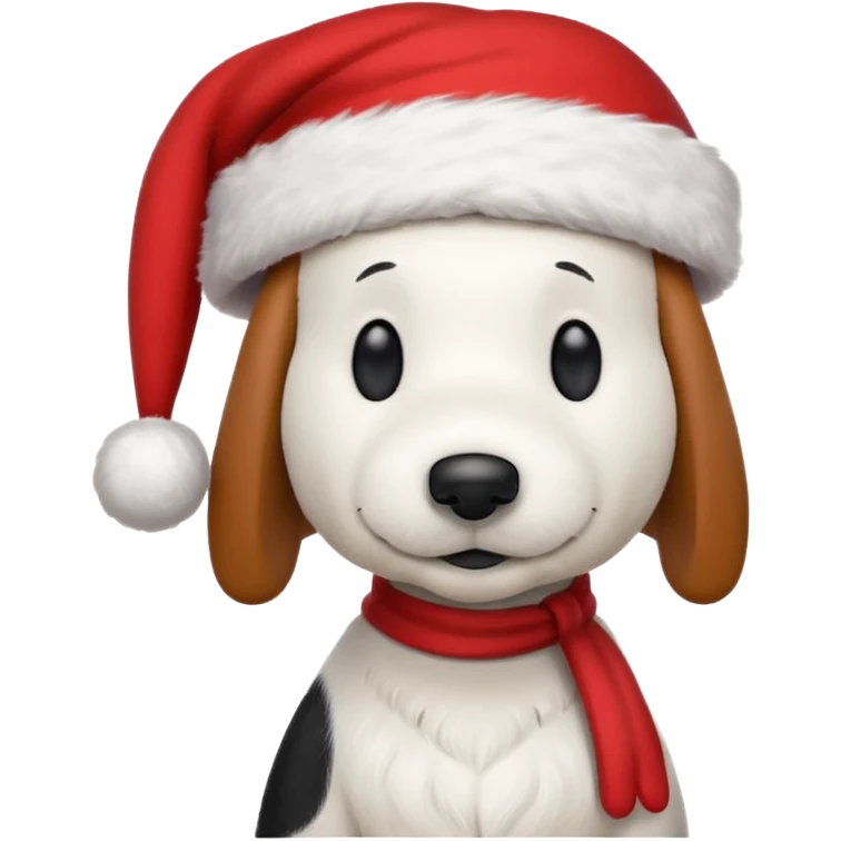 Snoopy wearing and Christmas hat  emoji