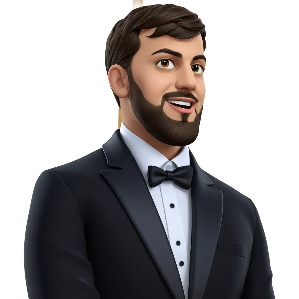 dapper gentleman in tuxedo emoji