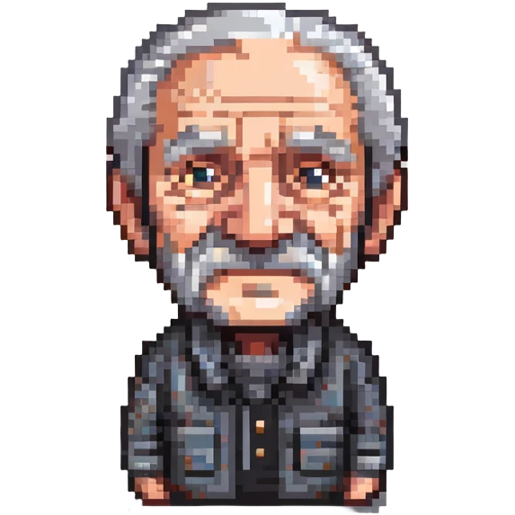old man with wrinkles and gray hair emoji