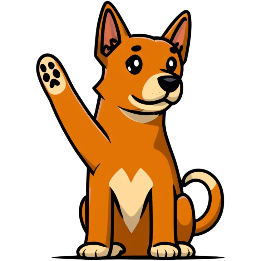 dog doing the middle finger emoji