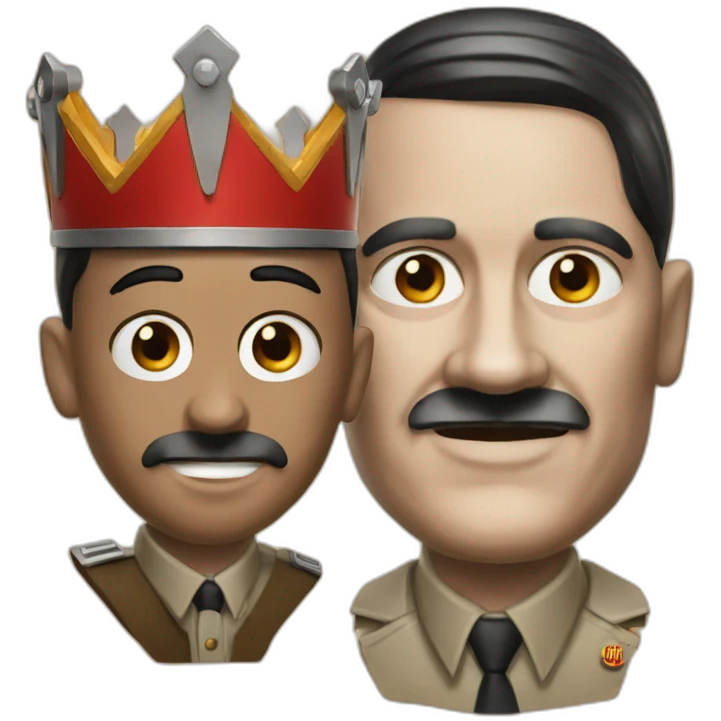 Hitler and burger king emoji