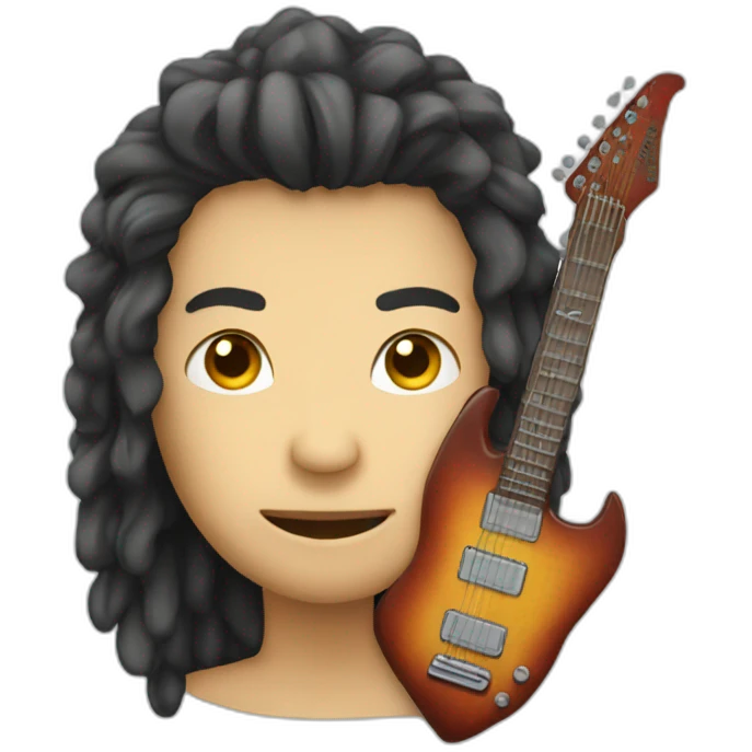 Guitare avatar face ange emoji