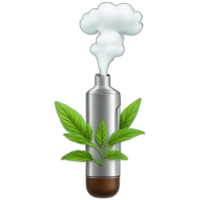 Herb vaporized with vapor emoji