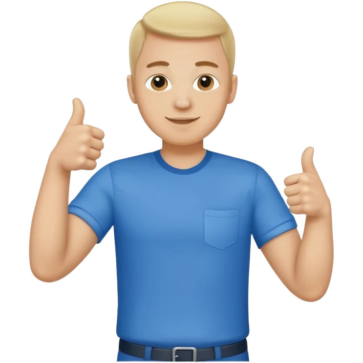 ligth man giving thumbs up full body emoji