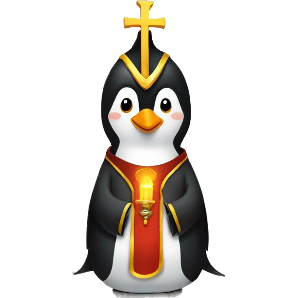 Penguin priest emoji