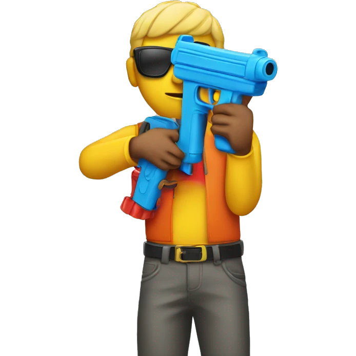 Guy with watergun emoji