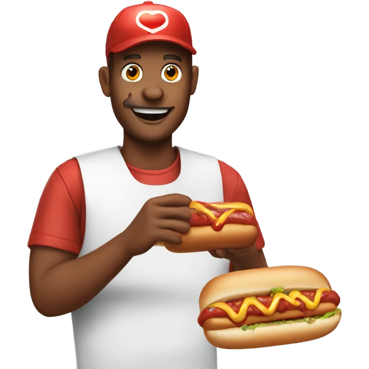 Getting ketchup on your hotdog emoji