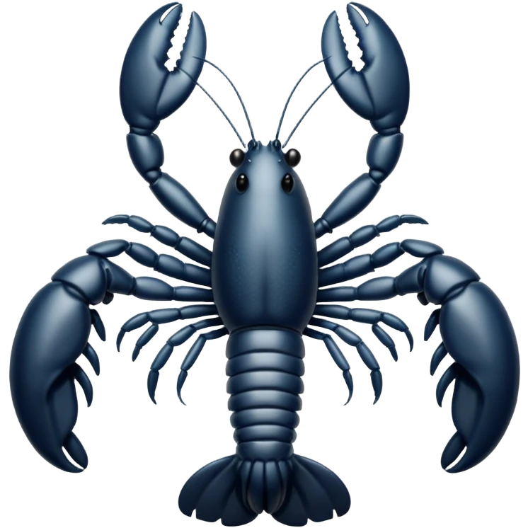 White and black white lobster  emoji