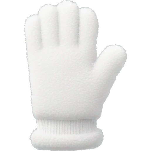White winter gloves fluffy emoji