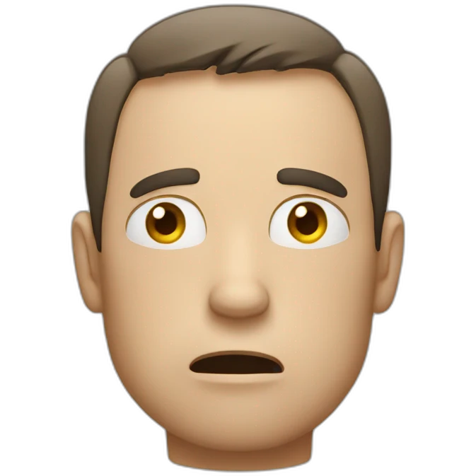 A tired man emoji