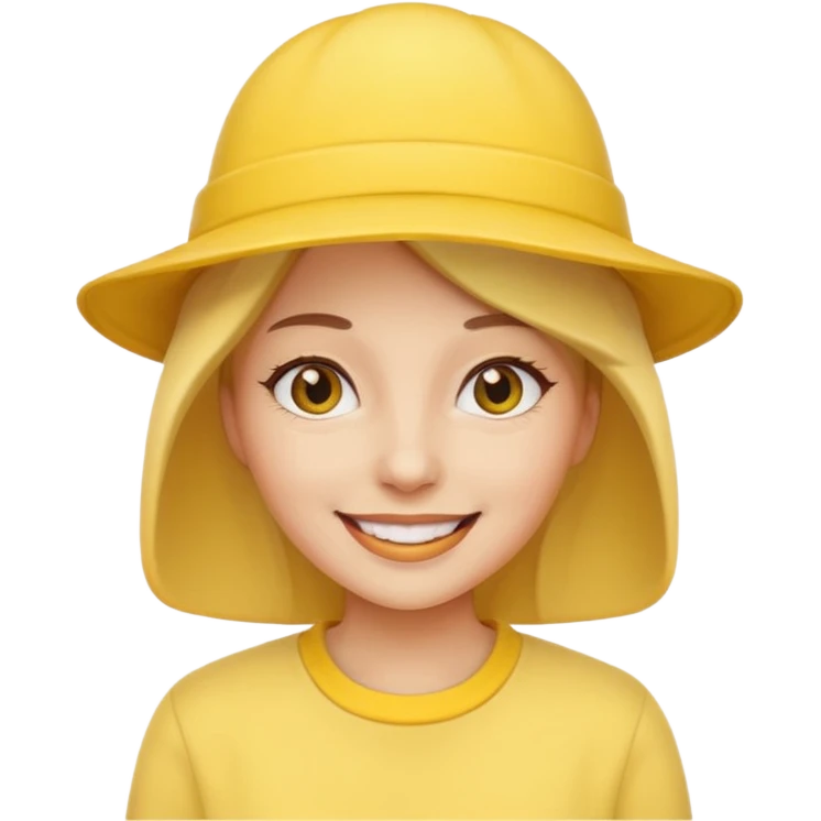woman in yellow hat emoji