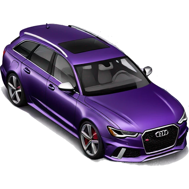 Dark-purple car Audi RS6 model emoji