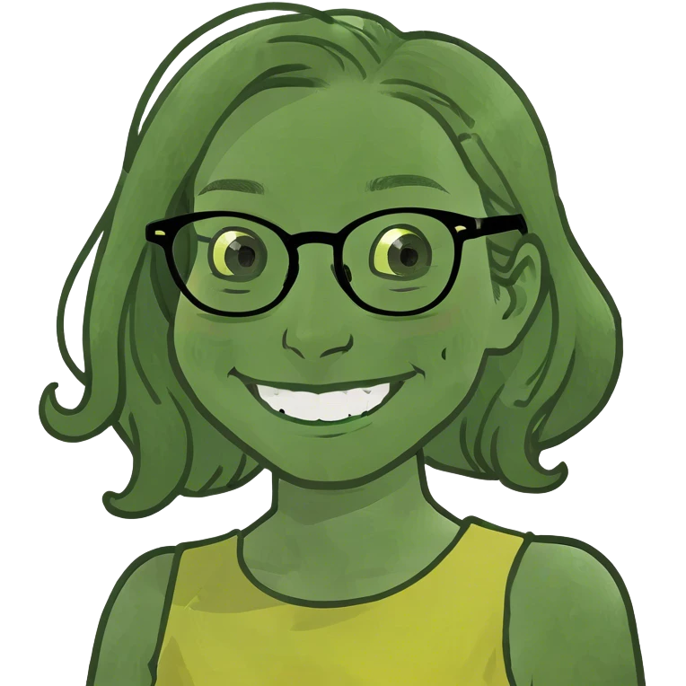 smiling girl with glasses emoji