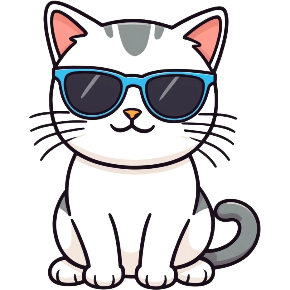 Cat with sunglasses emoji