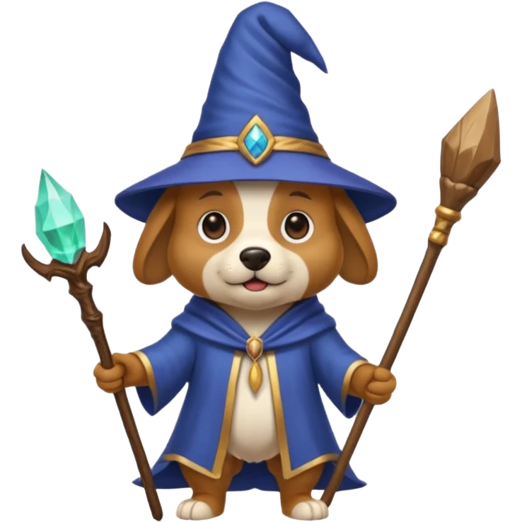 Dog wizard emoji