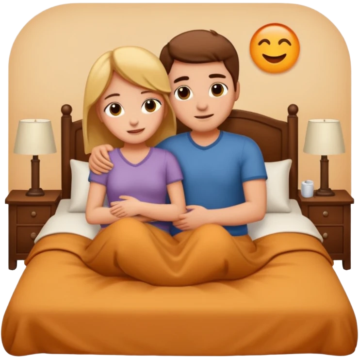 intimate moment on the bed emoji