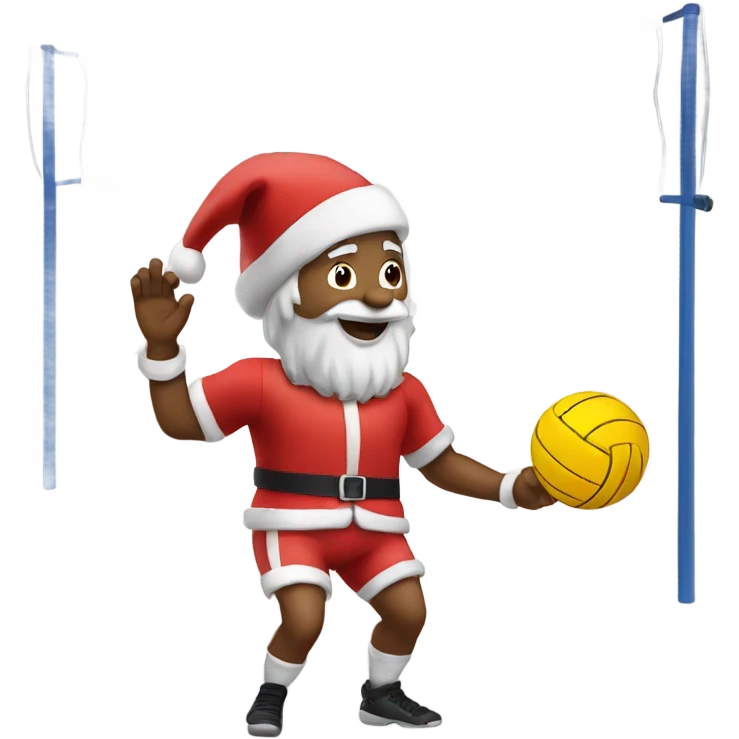 Santa playing volleyball  emoji