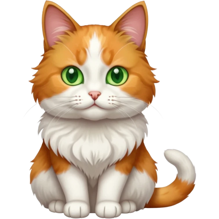 Calico and white cat emoji