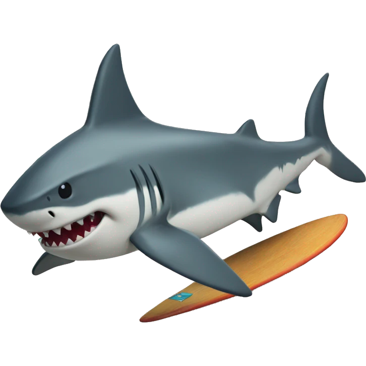 Shark on a Surfbrett  emoji
