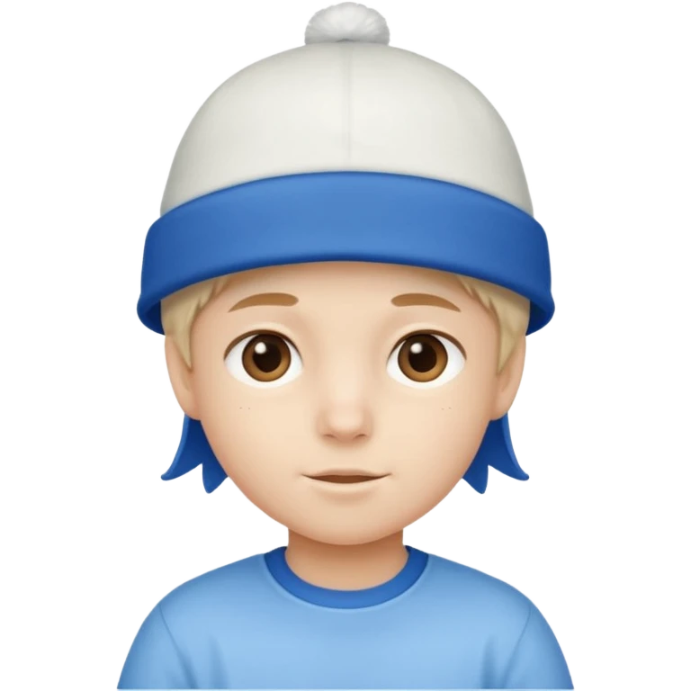 kid with blue and white hat emoji