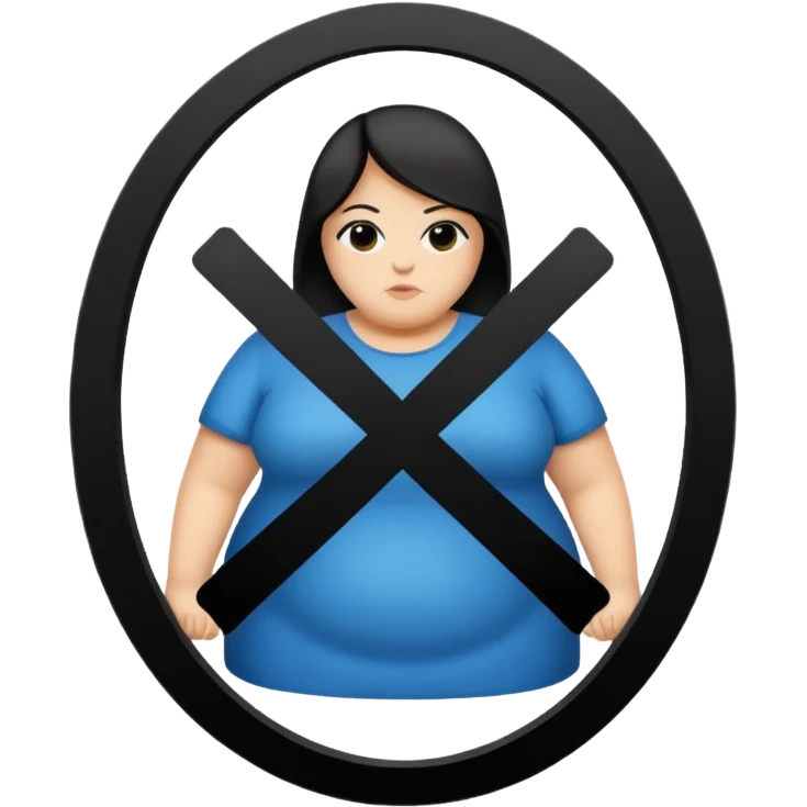 No pero que sea un aviso que tenga el símbolo prohibido gordas emoji