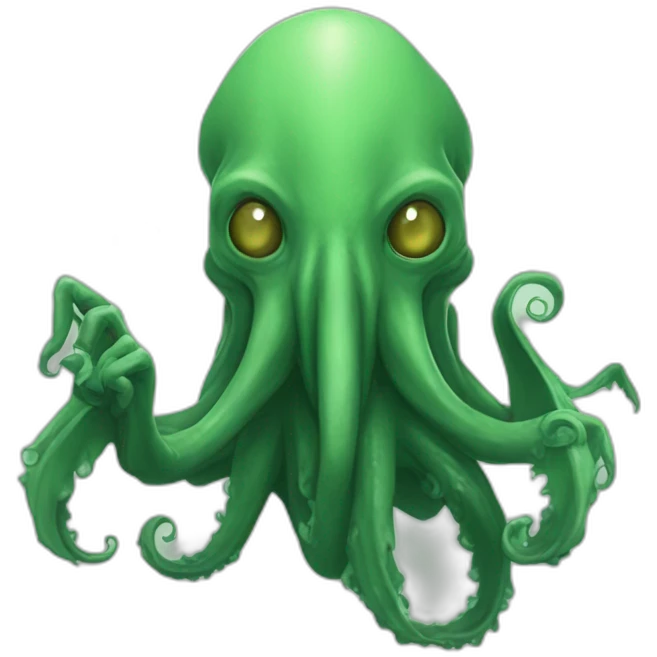 Fancy Human cthulhu salute with hand emoji