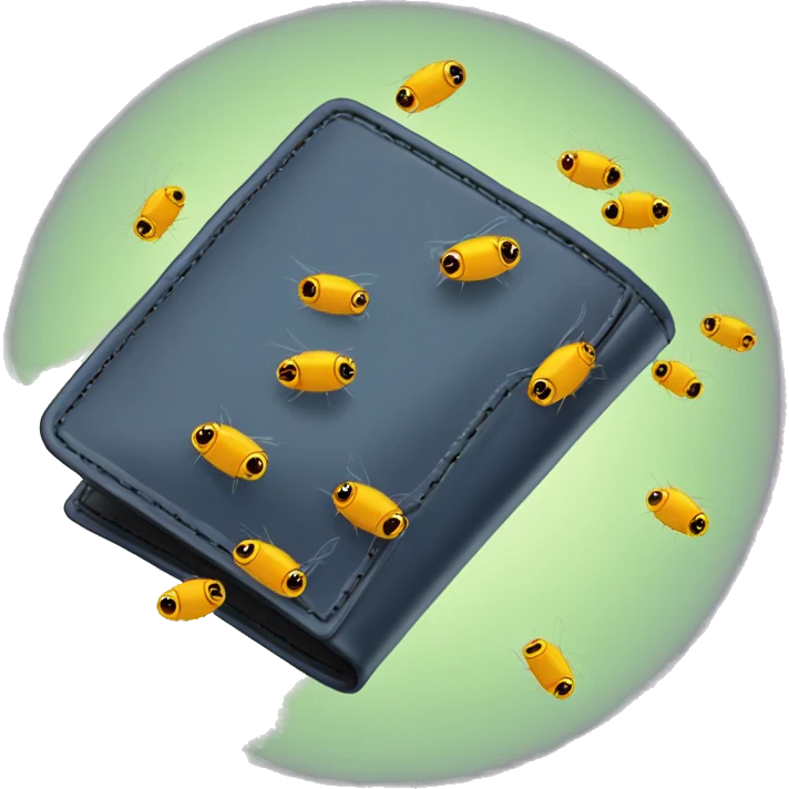 wallet with flies coming out  emoji
